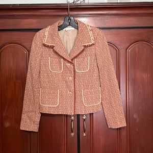 Zara Basic Tweed Button Down Jacket/Blazer Size Small